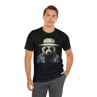 Panda Print Tee with Panda Wearing Sunglasses