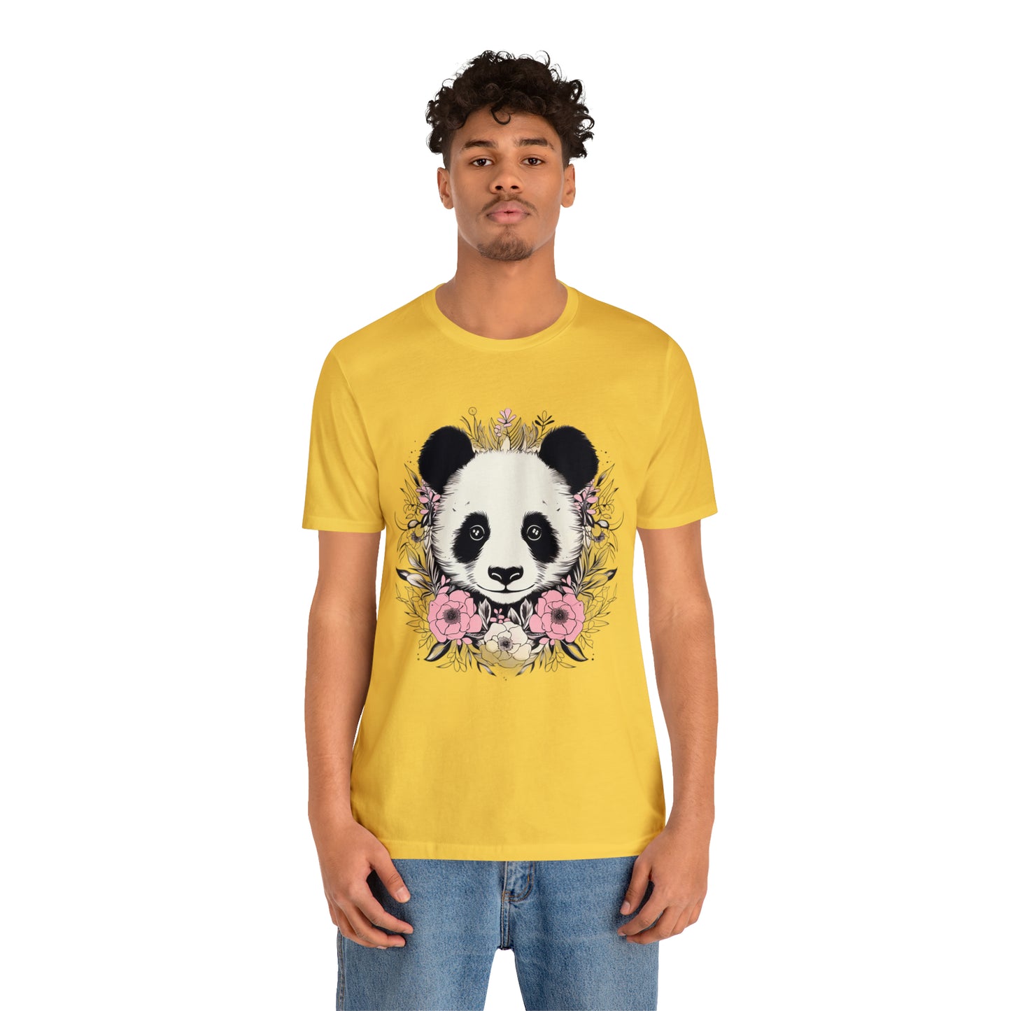 Panda Bear Tee with Floral Print