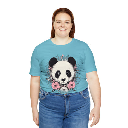 Panda Bear Tee with Floral Print