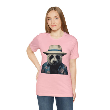 Panda Print Tee with Panda Wearing Sunglasses