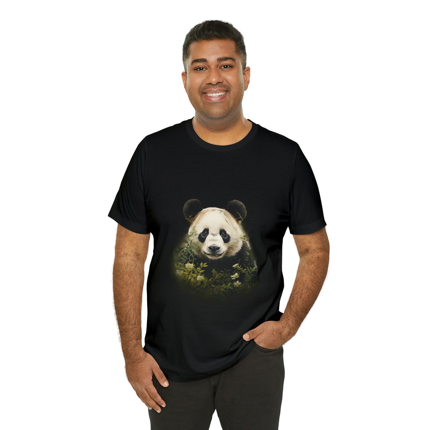 Panda Print Tee with Artistic Touch