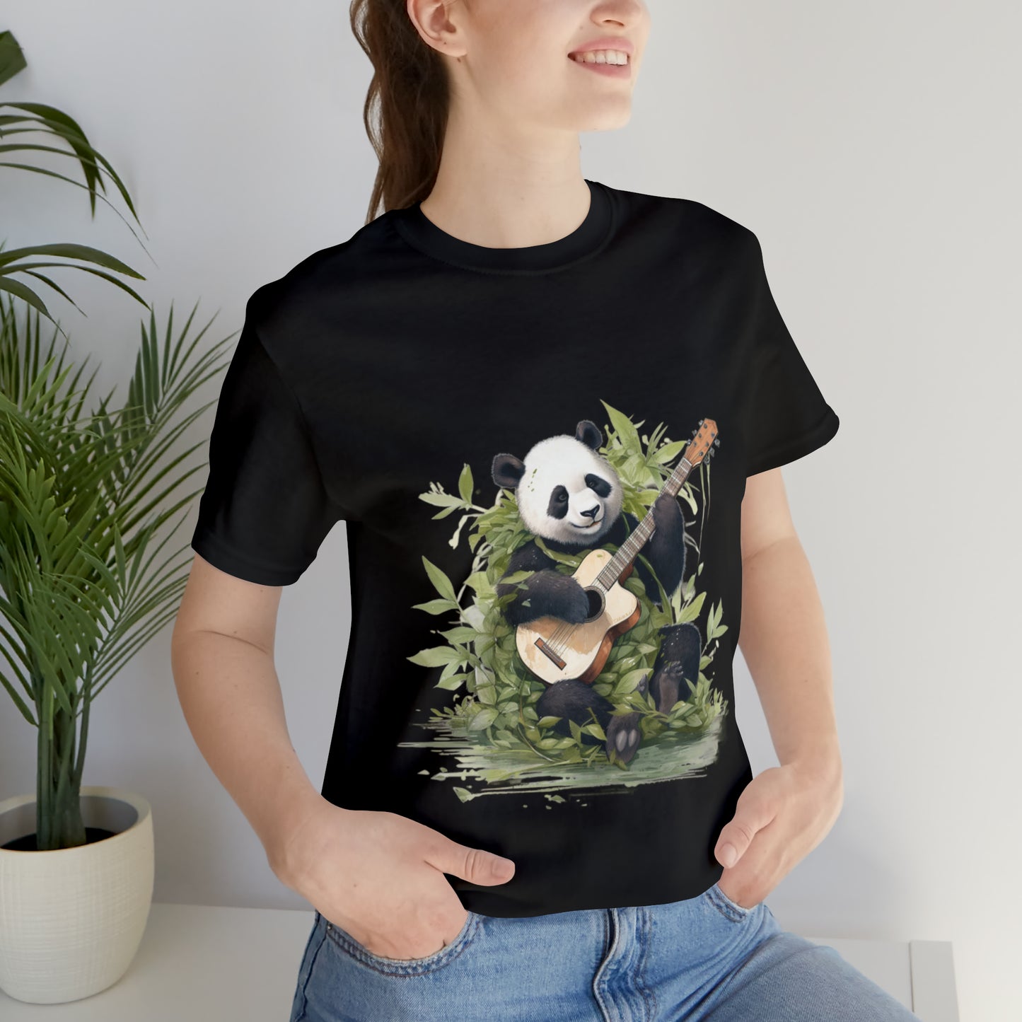 Panda Serenade: A Unisex Jersey Short Sleeve Tee