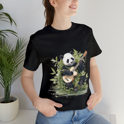 Panda Serenade: A Unisex Jersey Short Sleeve Tee