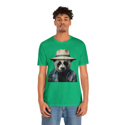 Panda Print Tee with Panda Wearing Sunglasses