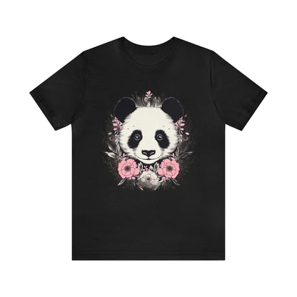 Panda Bear Tee with Floral Print