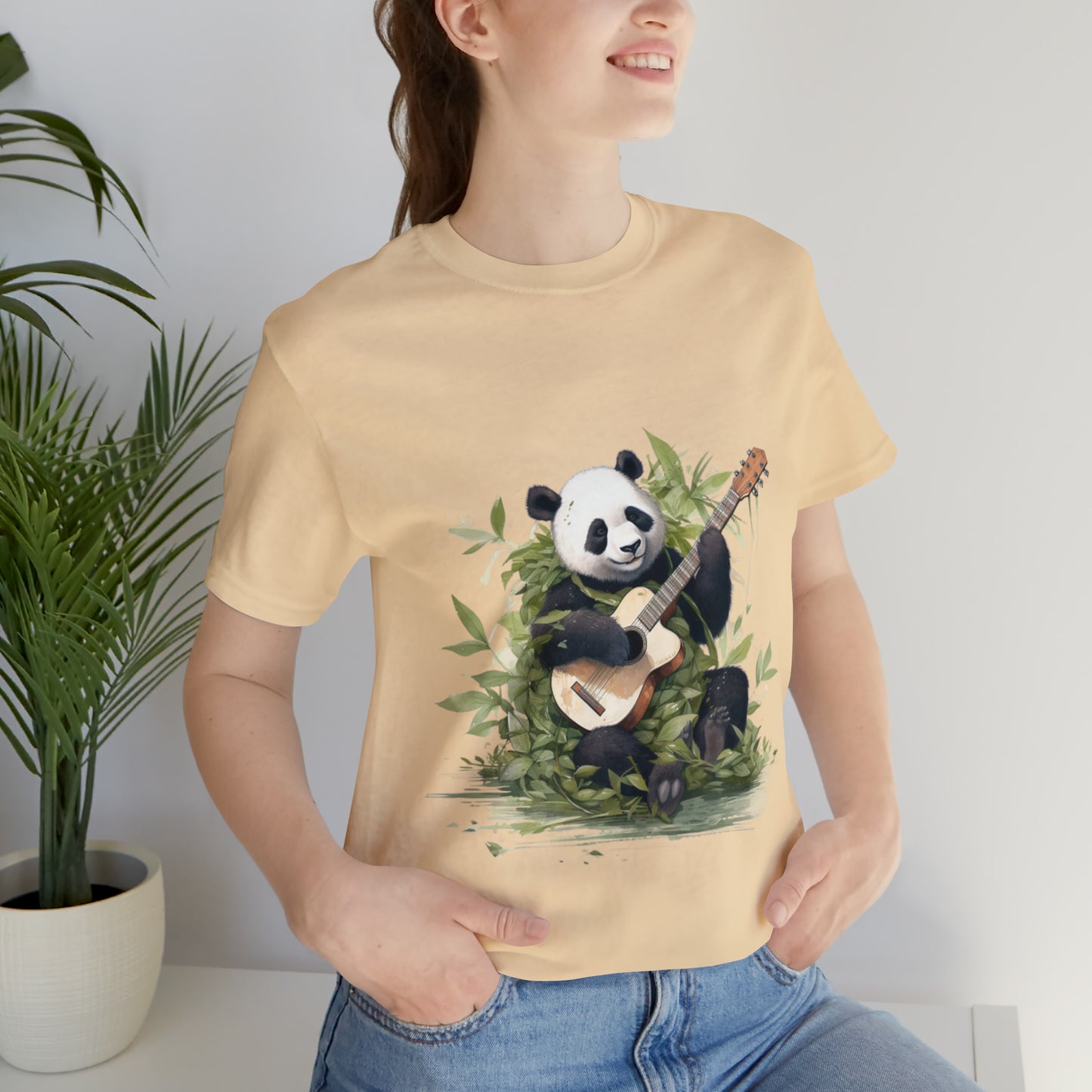 Panda Serenade: A Unisex Jersey Short Sleeve Tee