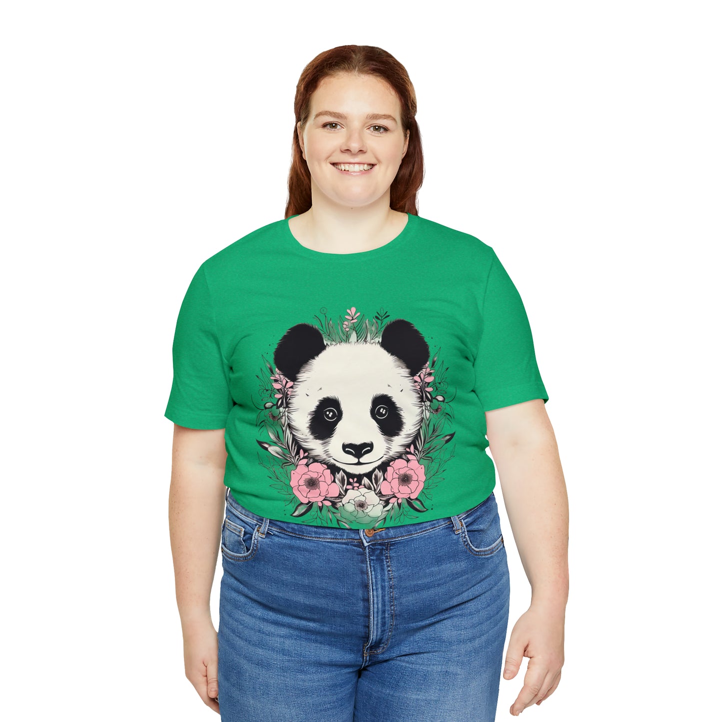 Panda Bear Tee with Floral Print