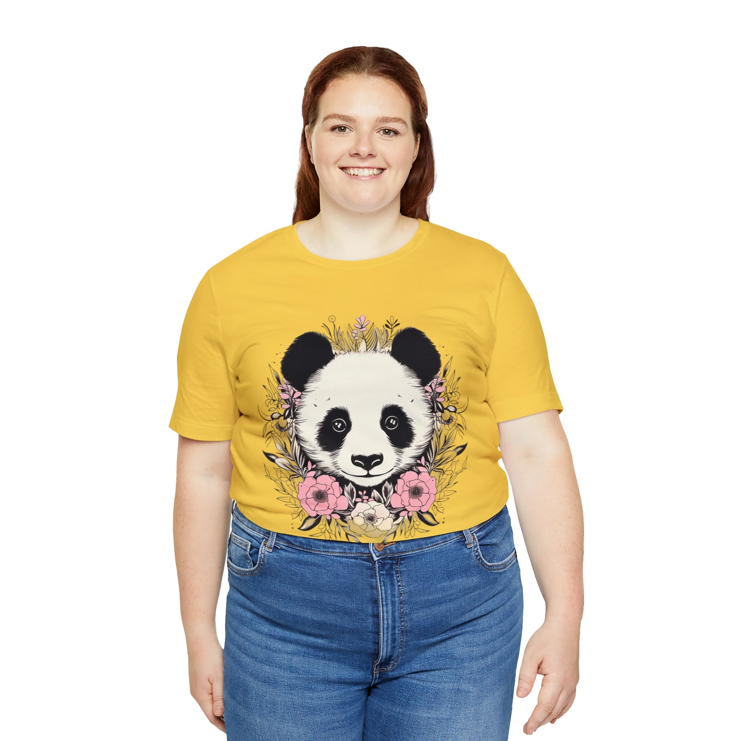 Panda Bear Tee with Floral Print