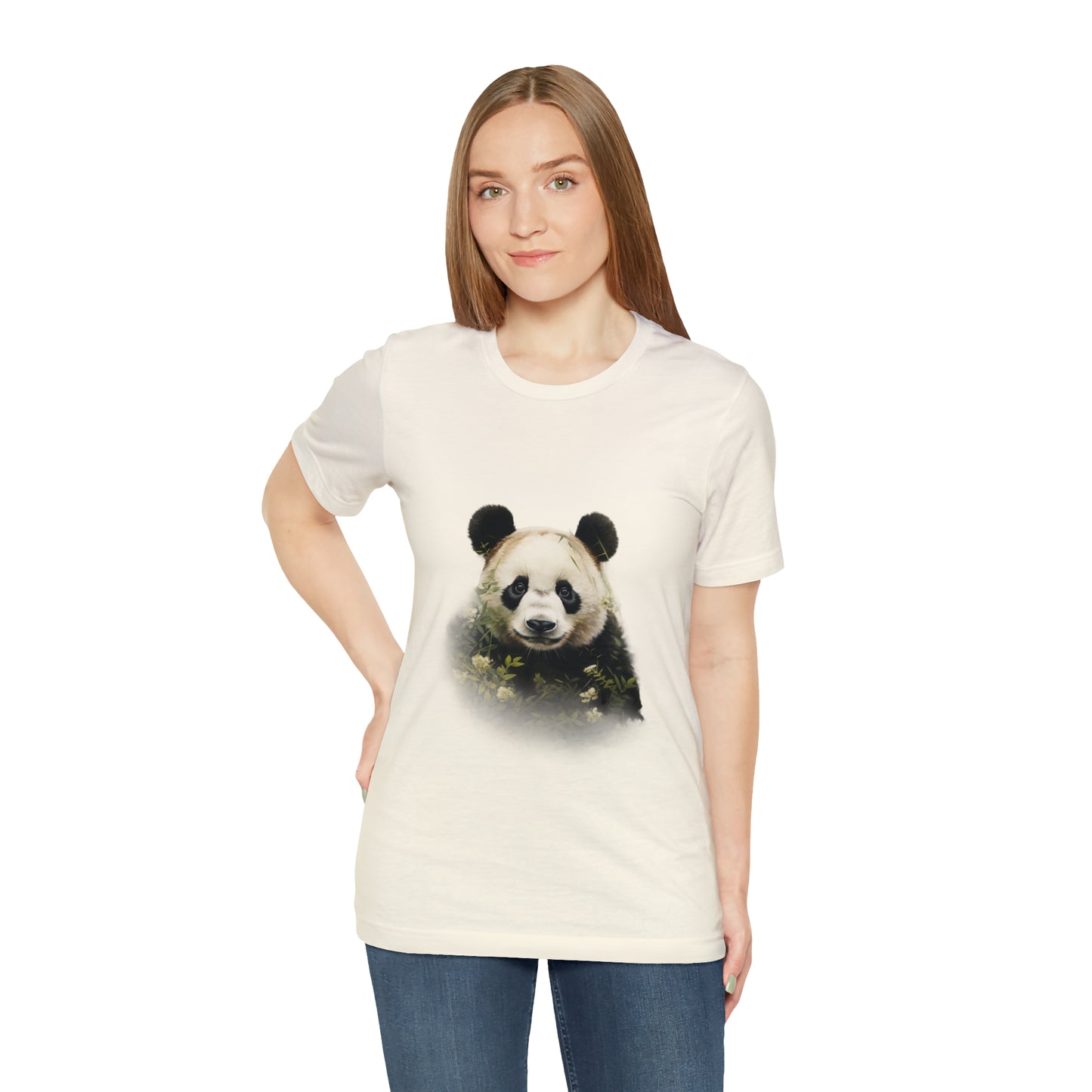 Panda Print Tee with Artistic Touch