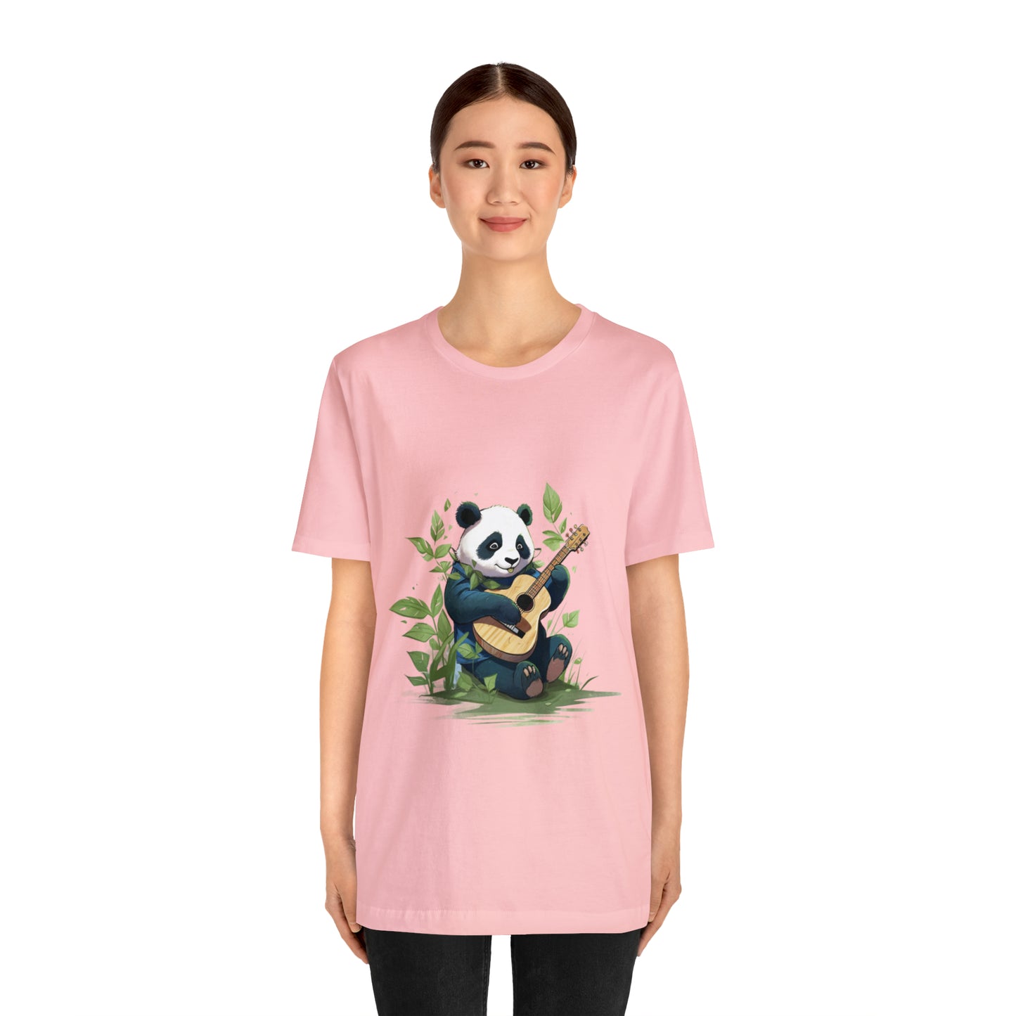 Panda Serenade: Unisex Jersey Short Sleeve Tee