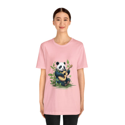 Panda Serenade: Unisex Jersey Short Sleeve Tee