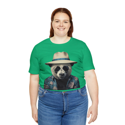 Panda Print Tee with Panda Wearing Sunglasses