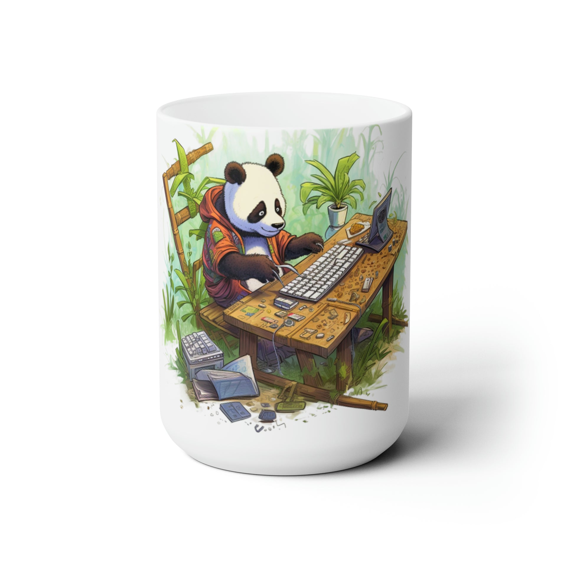 Panda Climbing High Ceramic Mug by Fashioncraft, Novelties