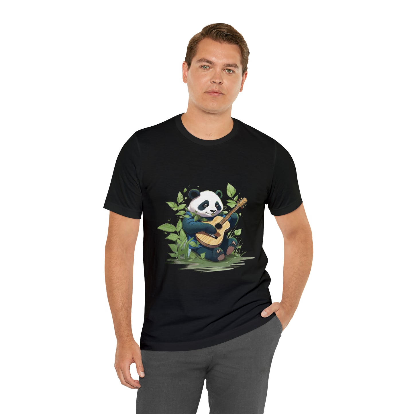 Panda Serenade: Unisex Jersey Short Sleeve Tee