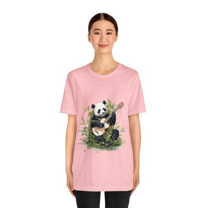 Panda Serenade: A Unisex Jersey Short Sleeve Tee