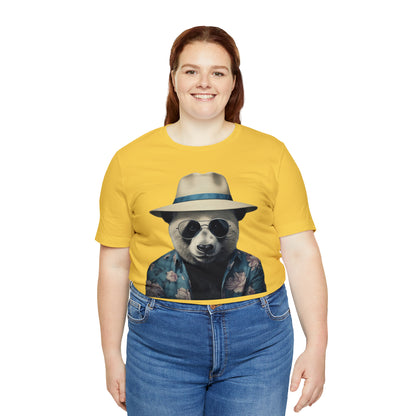 Panda Print Tee with Panda Wearing Sunglasses