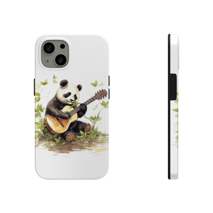 Panda Serenade: Tough Phone Cases with a Romantic Panda Print