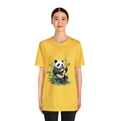 Panda Serenade: Unisex Jersey Short Sleeve Tee