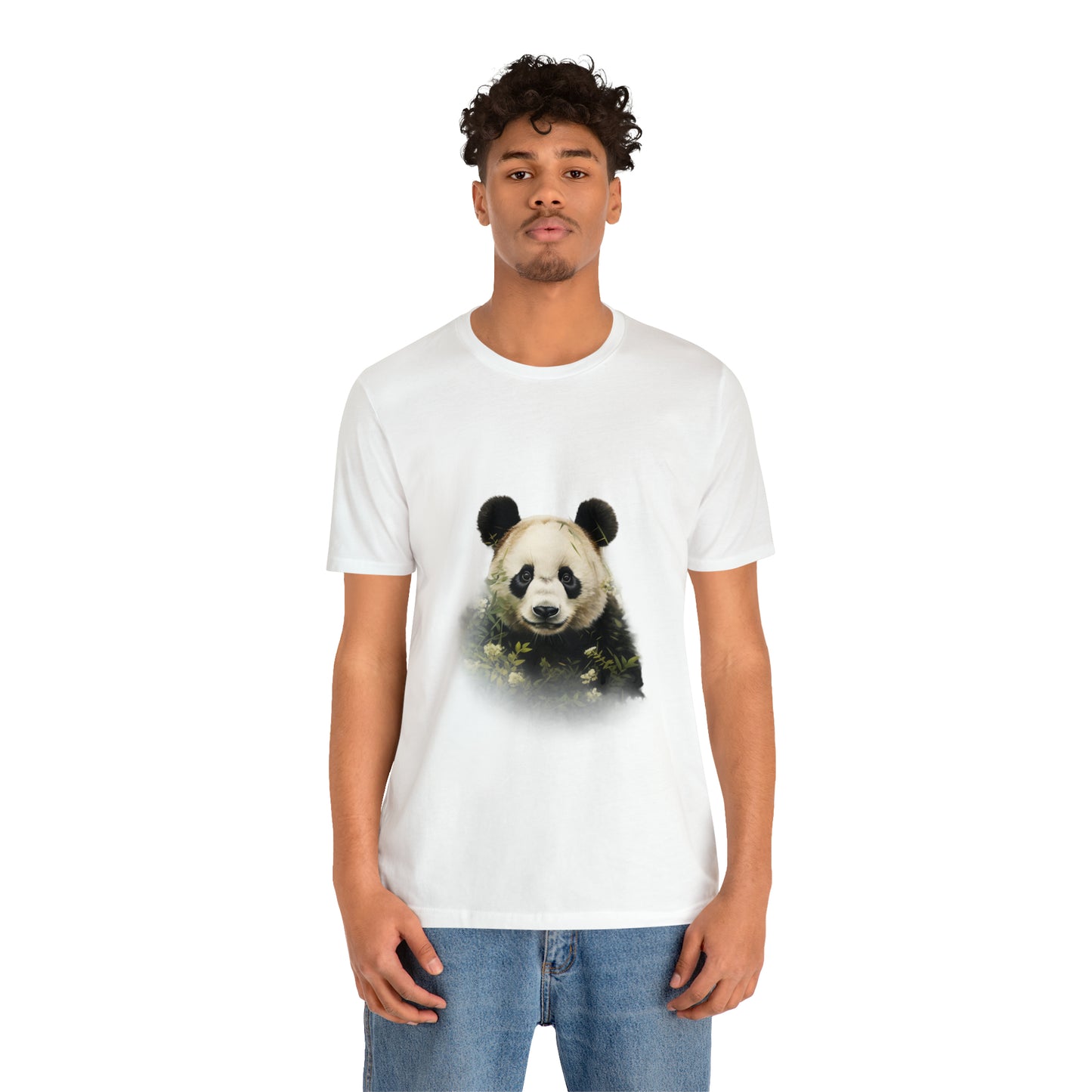 Panda Print Tee with Artistic Touch