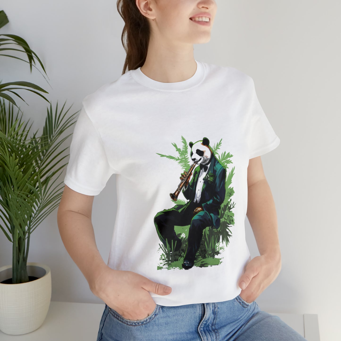 Panda Sax Unisex Jersey Tee