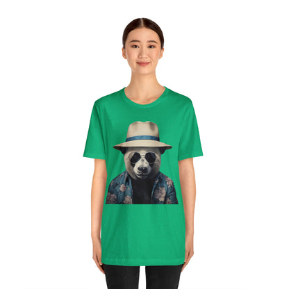 Panda Print Tee with Panda Wearing Sunglasses