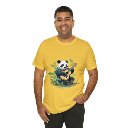 Panda Serenade: Unisex Jersey Short Sleeve Tee