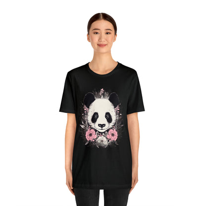 Panda Bear Tee with Floral Print