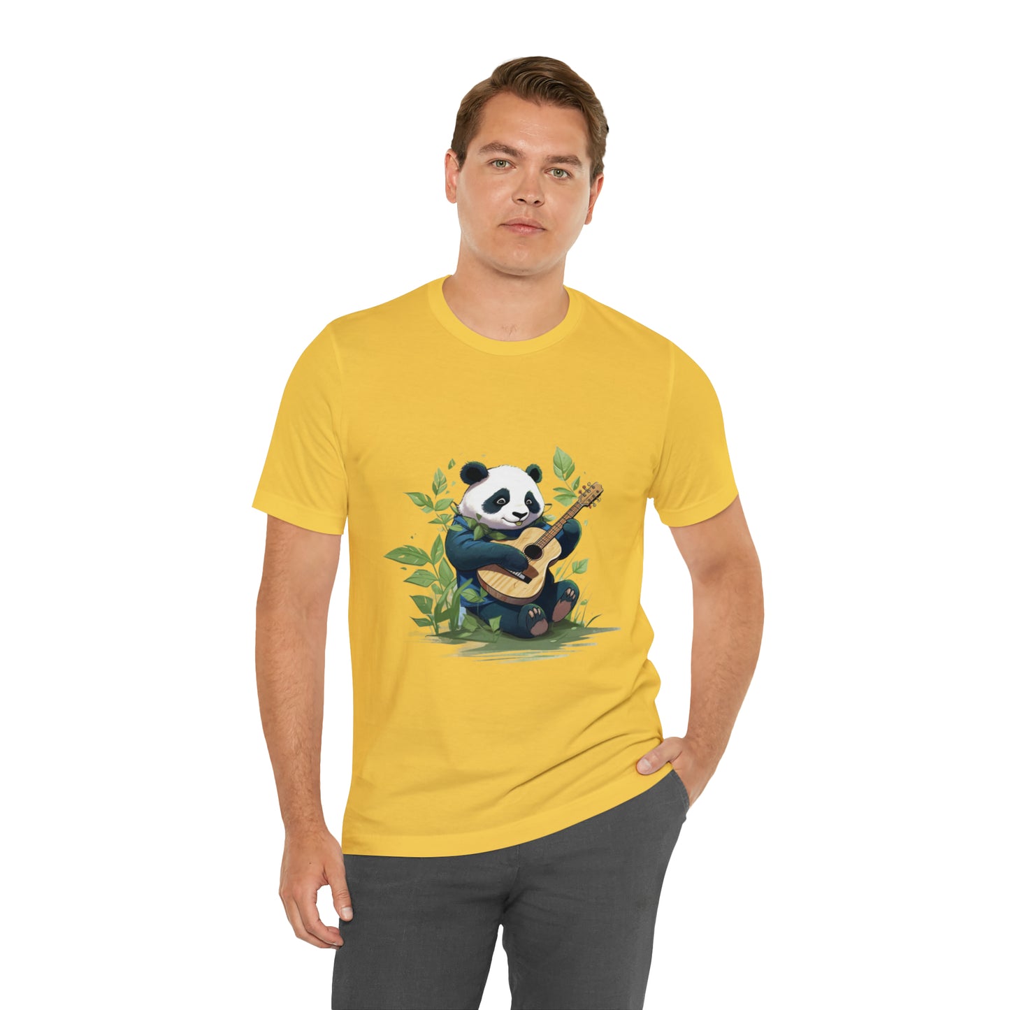 Panda Serenade: Unisex Jersey Short Sleeve Tee