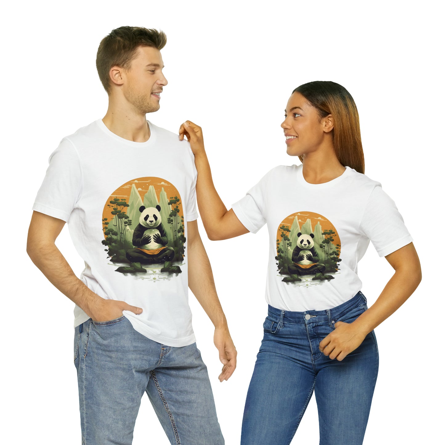 Panda Poses: The Unisex Jersey Short Sleeve Tee