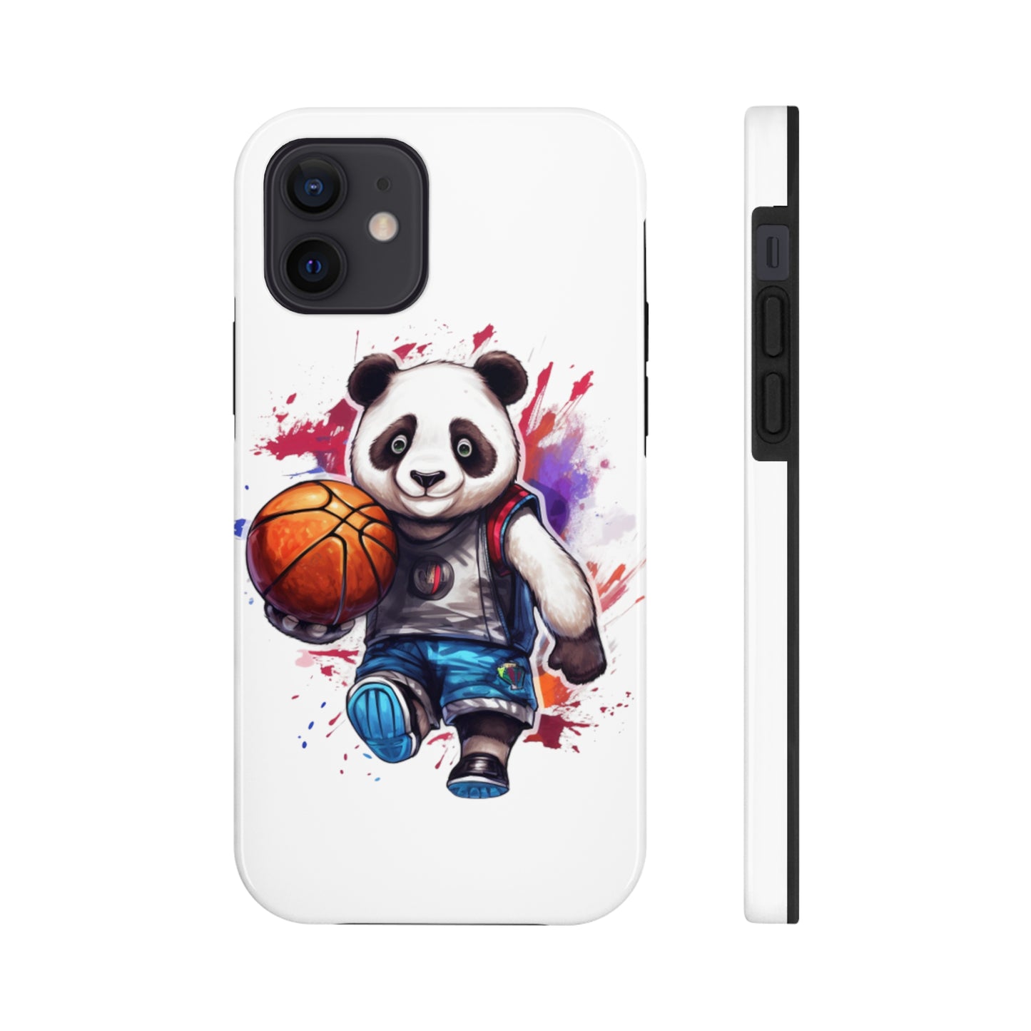 Bam-Boozled: A Sporty Comic Panda Playing Basketball with a Bamboo Ball