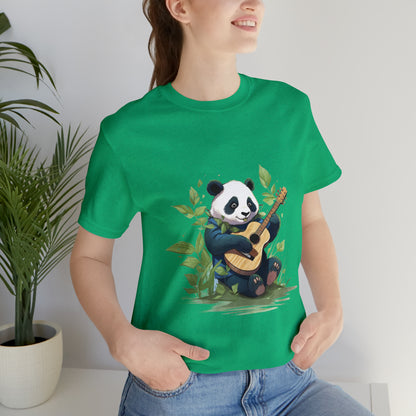 Panda Serenade: Unisex Jersey Short Sleeve Tee