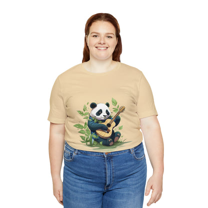 Panda Serenade: Unisex Jersey Short Sleeve Tee