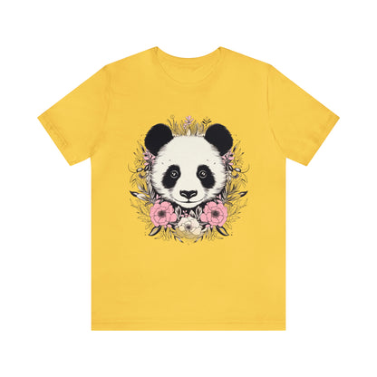 Panda Bear Tee with Floral Print