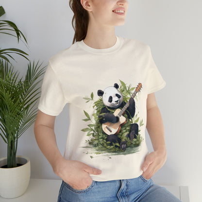 Panda Serenade: A Unisex Jersey Short Sleeve Tee