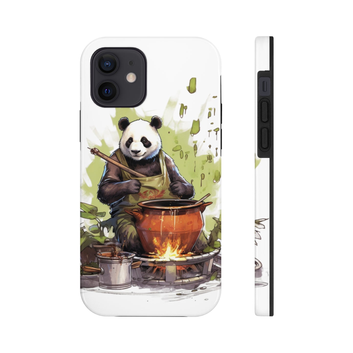 Panda Kitchen: Tough Phone Cases with a Culinary Genius Panda Cooking Up a Bamboo Gourmet Meal