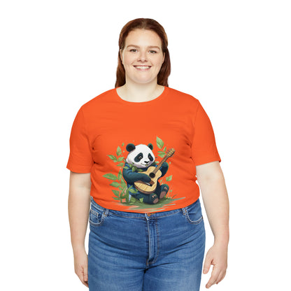 Panda Serenade: Unisex Jersey Short Sleeve Tee