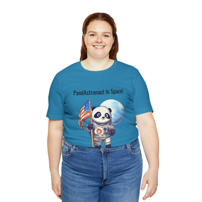 "Panda in Space" Unisex Jersey Short Sleeve Tee