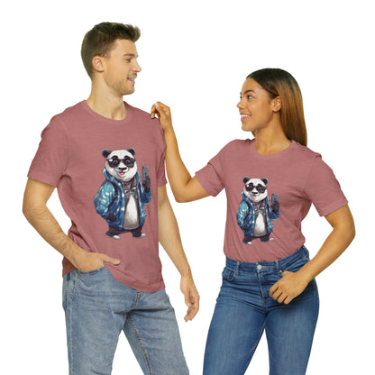 "Trendy Panda Selfie" Unisex Jersey Short Sleeve Tee