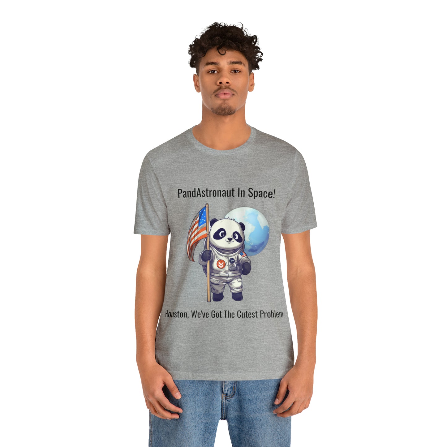 "Panda in Space" Unisex Jersey Short Sleeve Tee