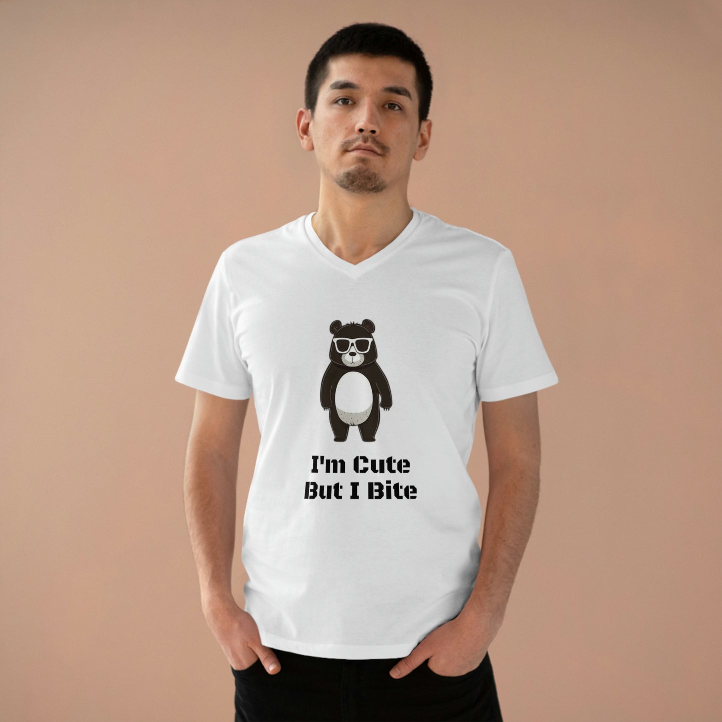 Men's Don't Mess With Me Panda V-Neck Tee