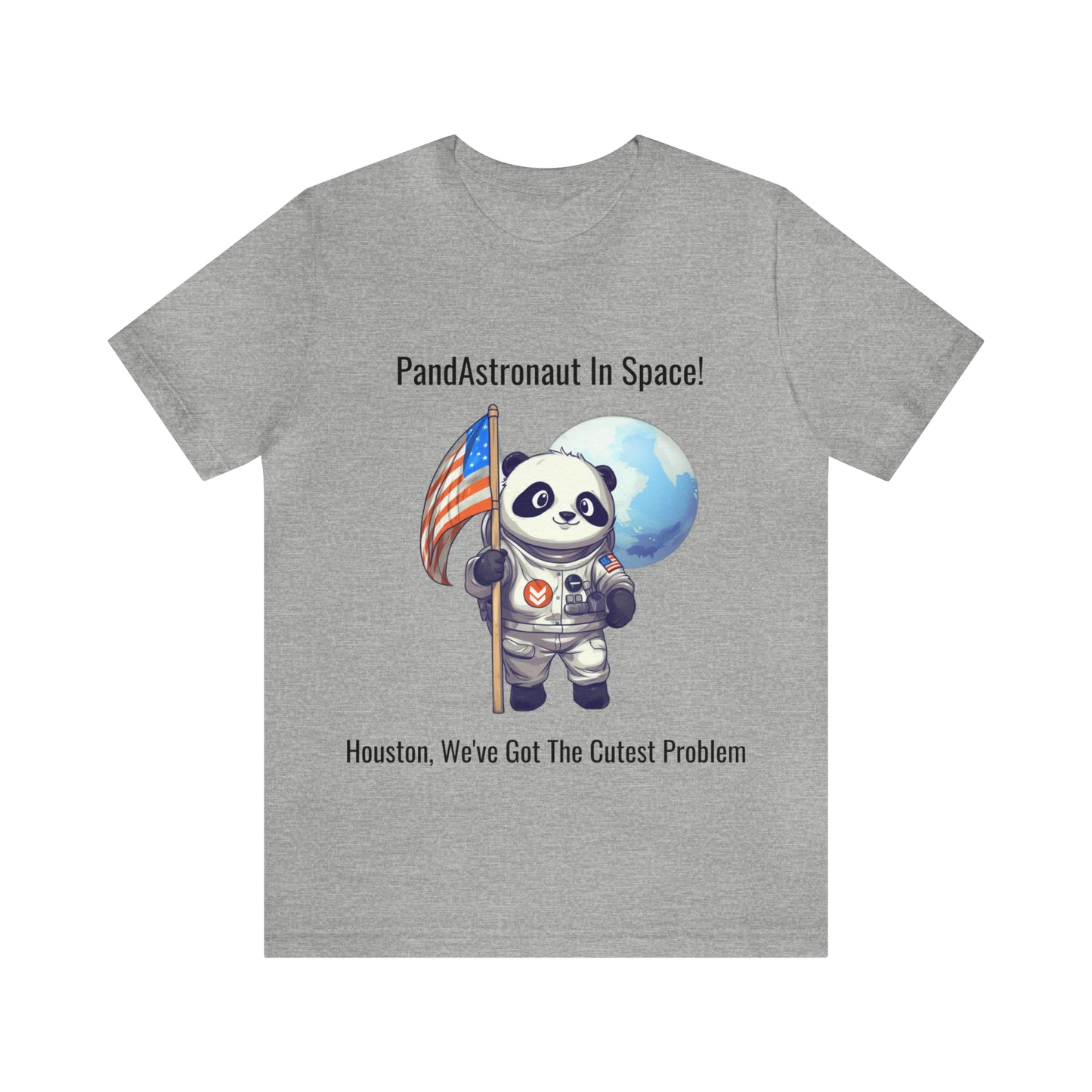 "Panda in Space" Unisex Jersey Short Sleeve Tee