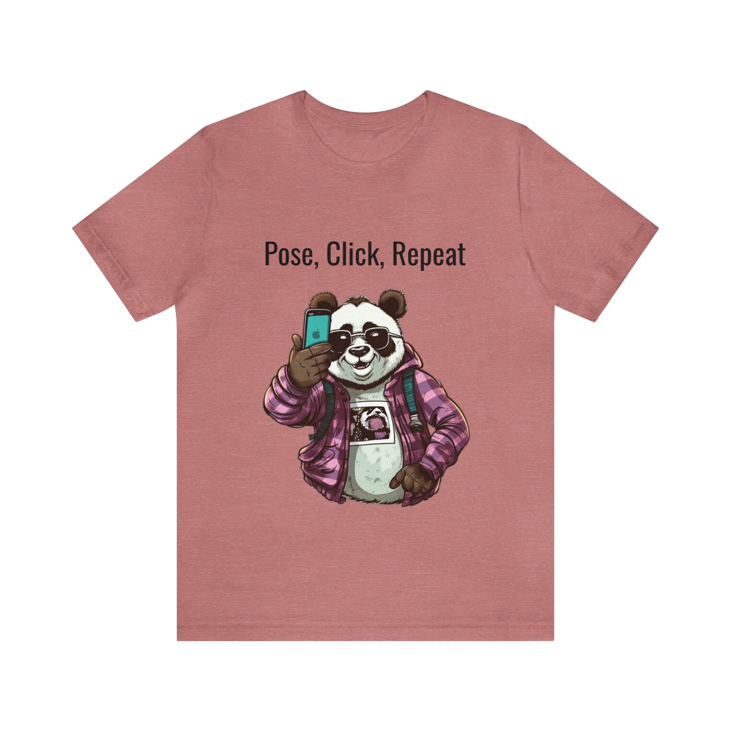 "Cool Panda Selfie" Unisex Jersey Short Sleeve Tee