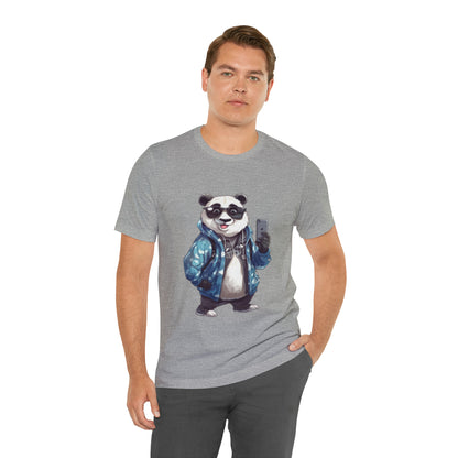 "Trendy Panda Selfie" Unisex Jersey Short Sleeve Tee