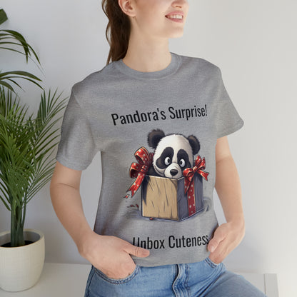 "Panda Surprise" Unisex Jersey Short Sleeve Tee