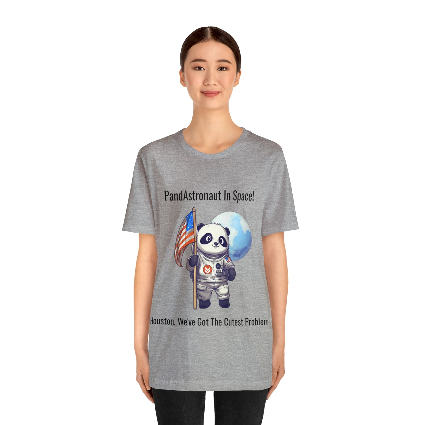 "Panda in Space" Unisex Jersey Short Sleeve Tee