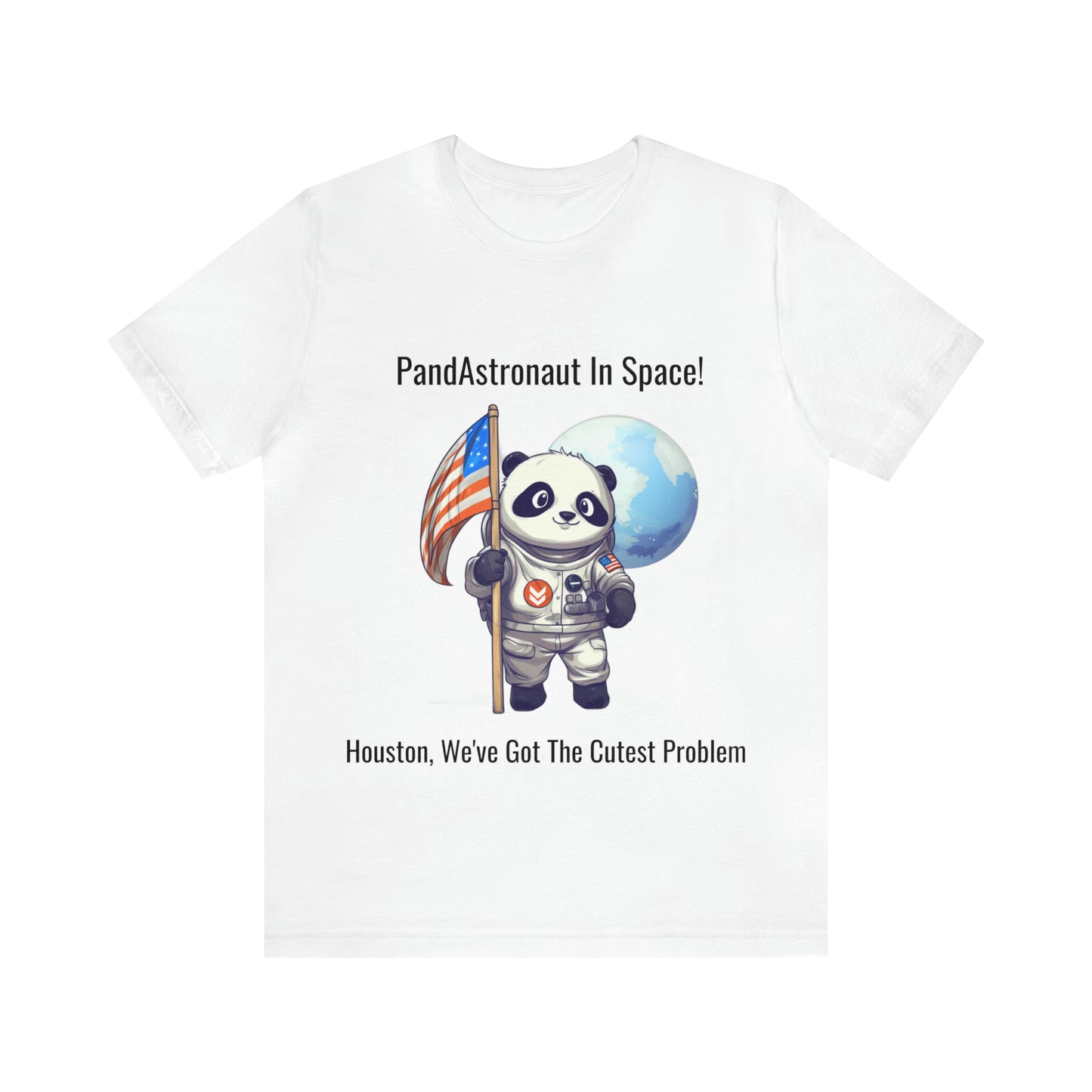 "Panda in Space" Unisex Jersey Short Sleeve Tee