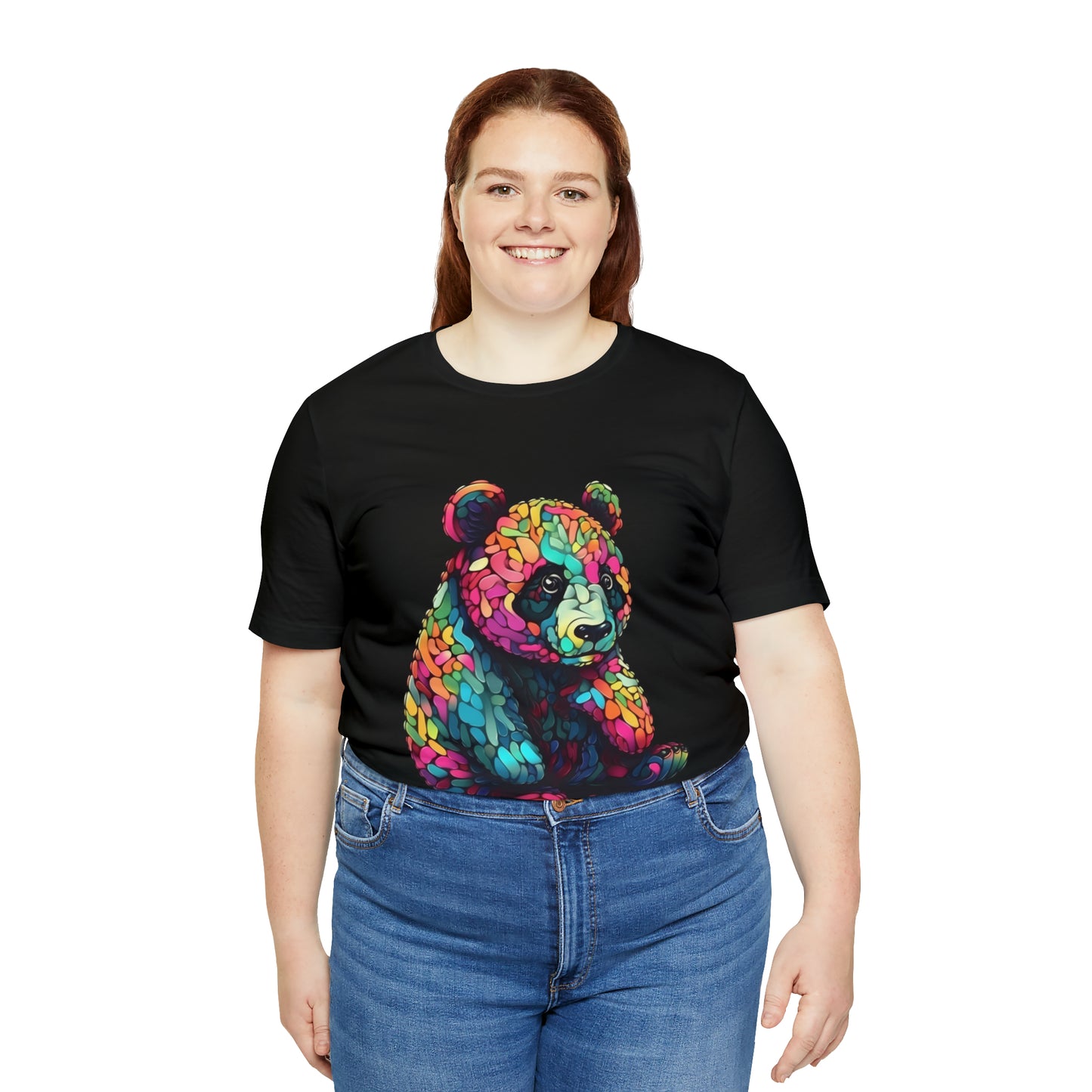 Geometric Colorful Panda Tee - Unisex Jersey Short Sleeve