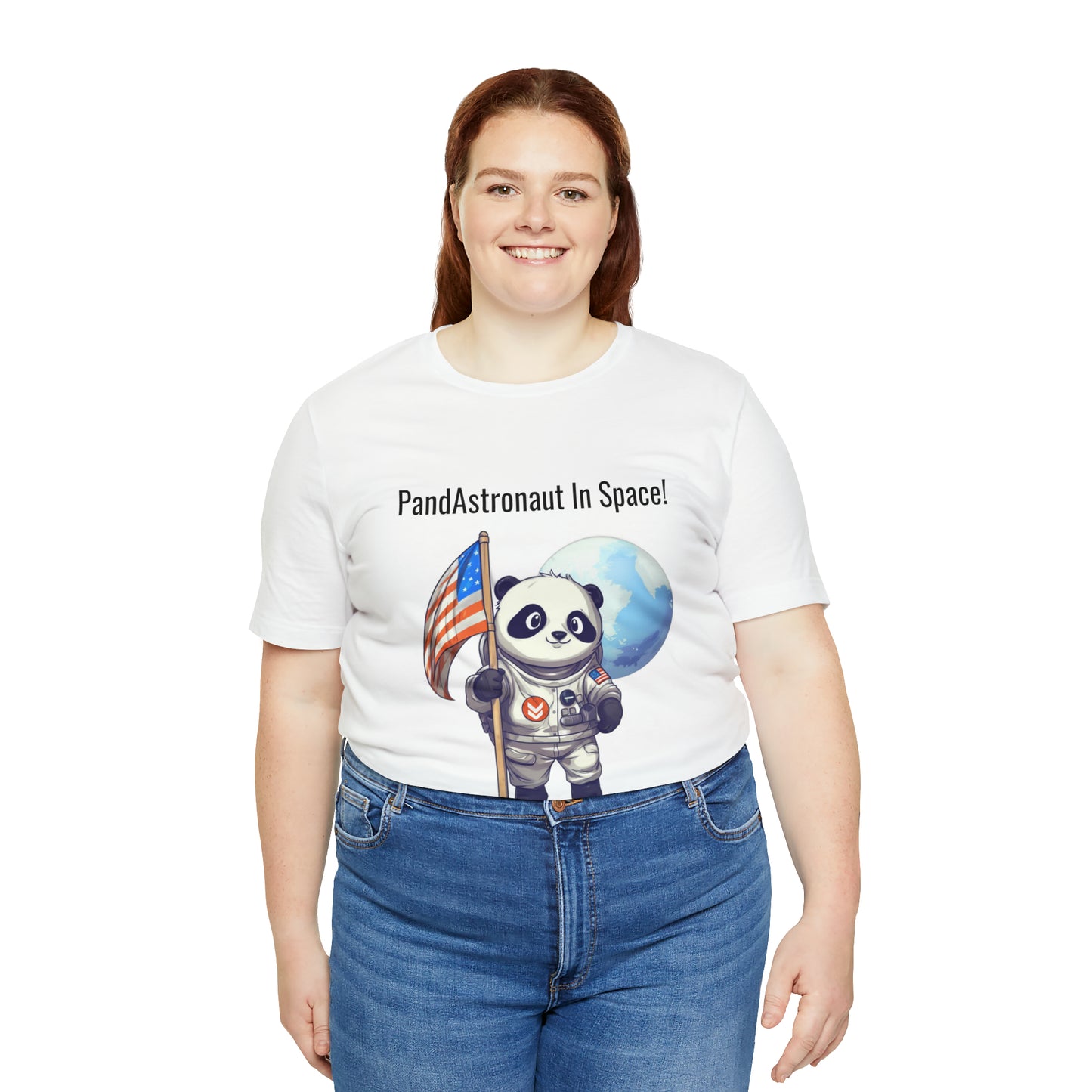 "Panda in Space" Unisex Jersey Short Sleeve Tee