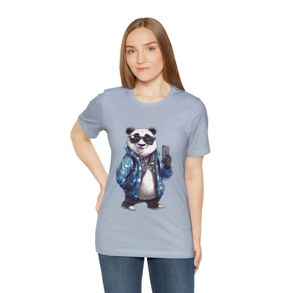 "Trendy Panda Selfie" Unisex Jersey Short Sleeve Tee