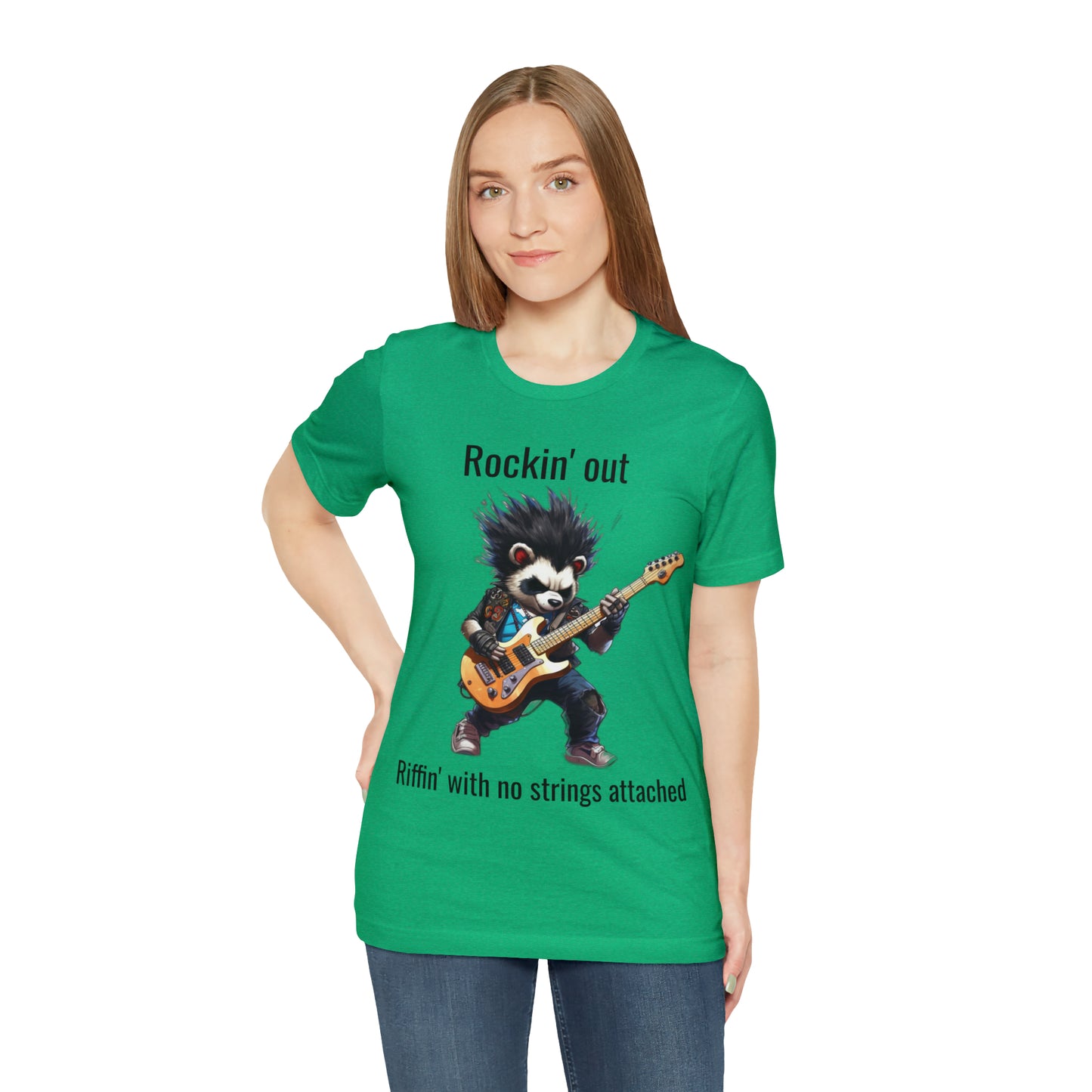 "Rockin' Panda" Unisex Jersey Short Sleeve Tee